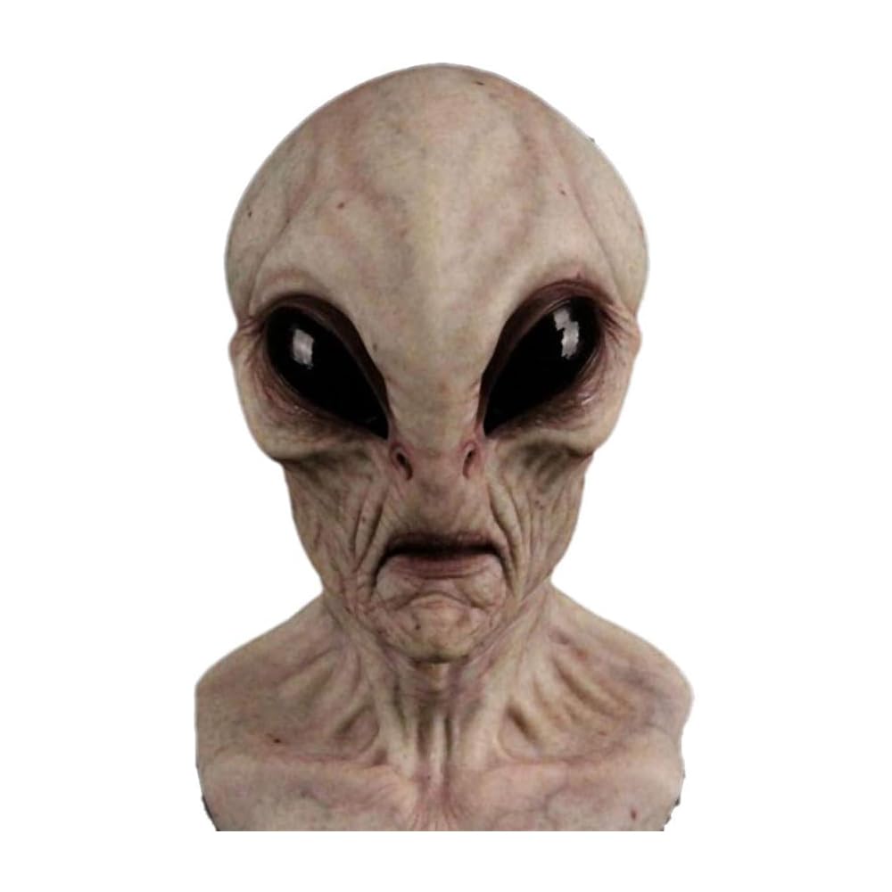 Alien Funny Mask, 2026 Halloween Realistic Latex Full Head Skull Masquerade Masks Costume Dress Cosplay Party