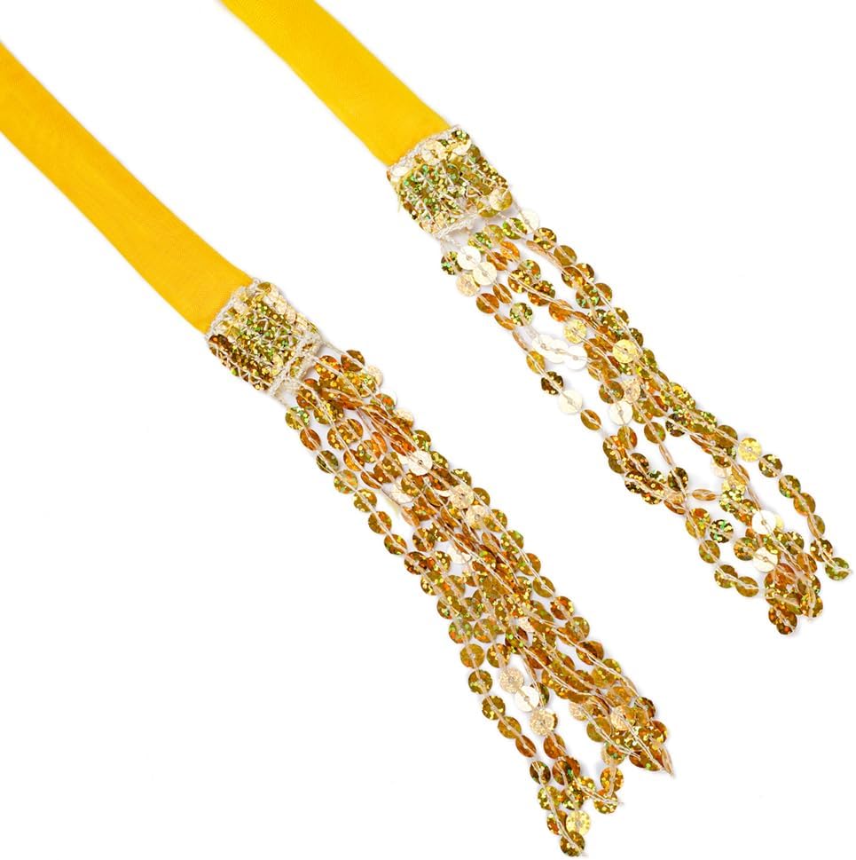 Women's Sequin Tassel Skirts Rave Fringe Hip Scarf for Festival