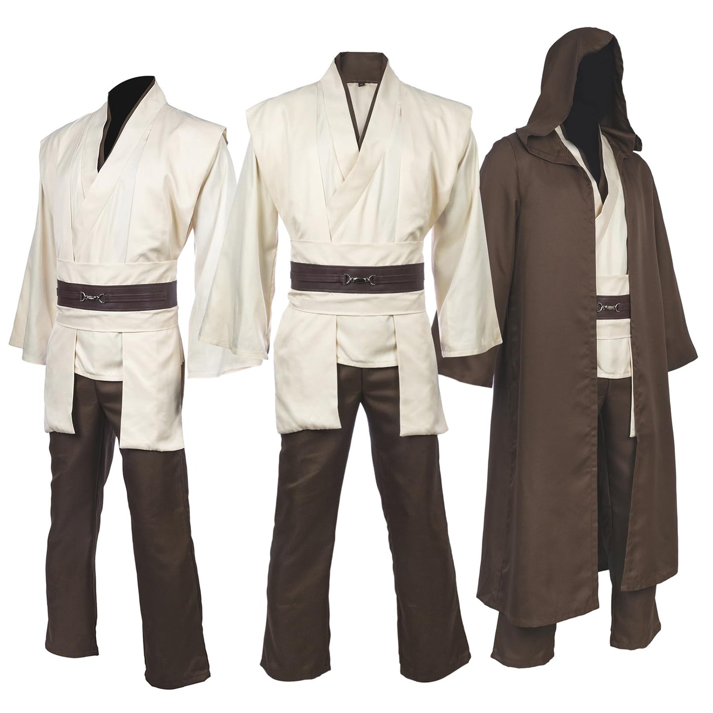 Men's Costume Robe Adult Male Tunic Costume Hooded Uniform Full Set Halloween Cosplay Cloak