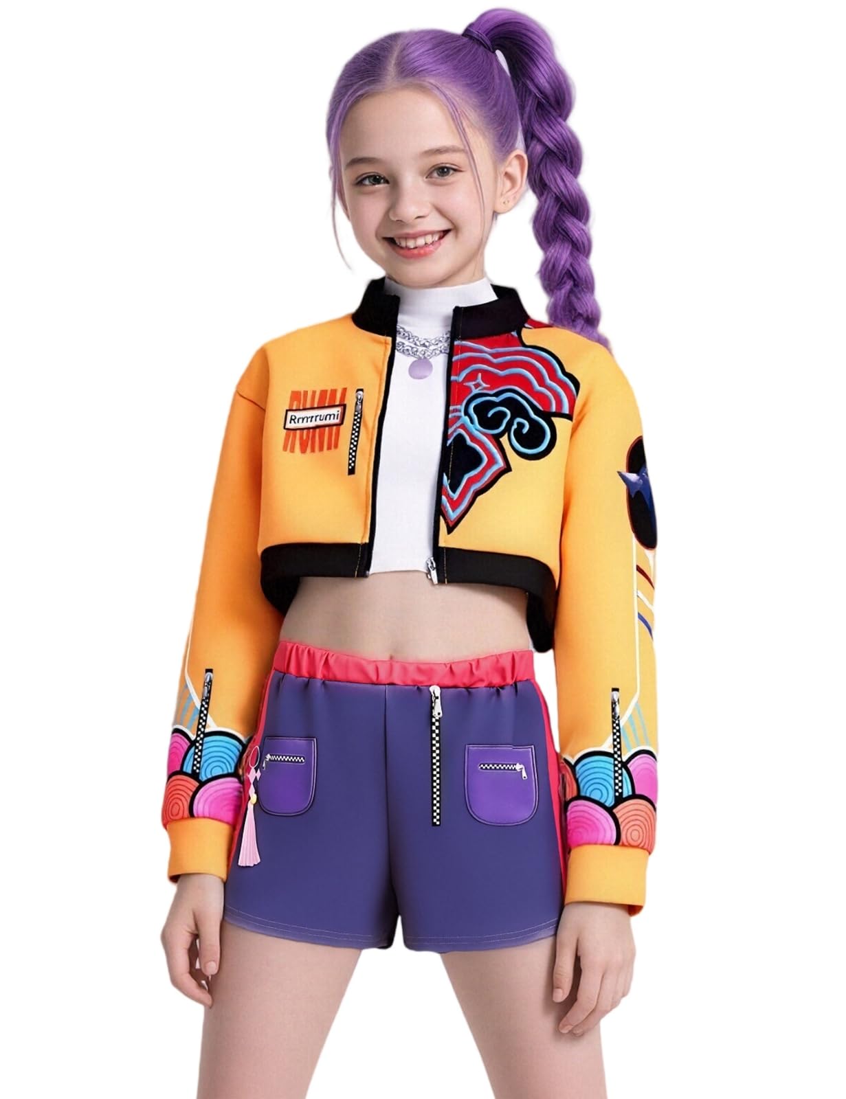 Demon Cosplay Hunters Pop Singer Costume Kids Golden 3-14Y Girls Toddler Halloween Costumes Stage Performance Outfit
