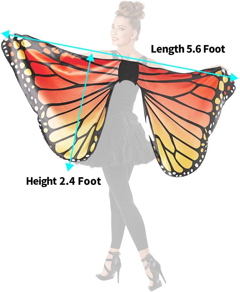 Seasons Adult Monarch Butterfly Cape Wings, One Size