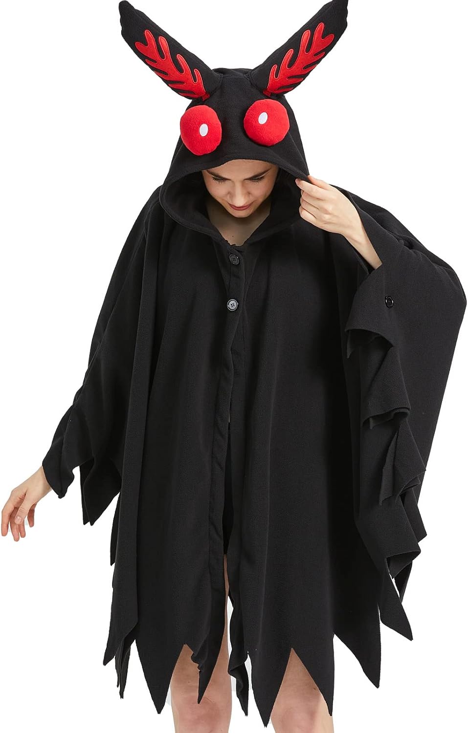 Unisex Mothman Costume Mothman Cosplay Hooded Christmas Costumes Party Cape