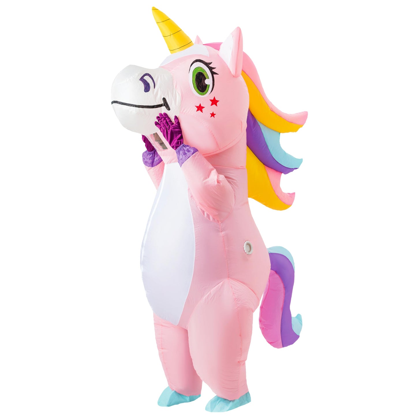 Spooktacular Creations Halloween Inflatable Costume, Full Body Unicorn Blow Up Costume for Adult Holiday Themed Cosplay Party