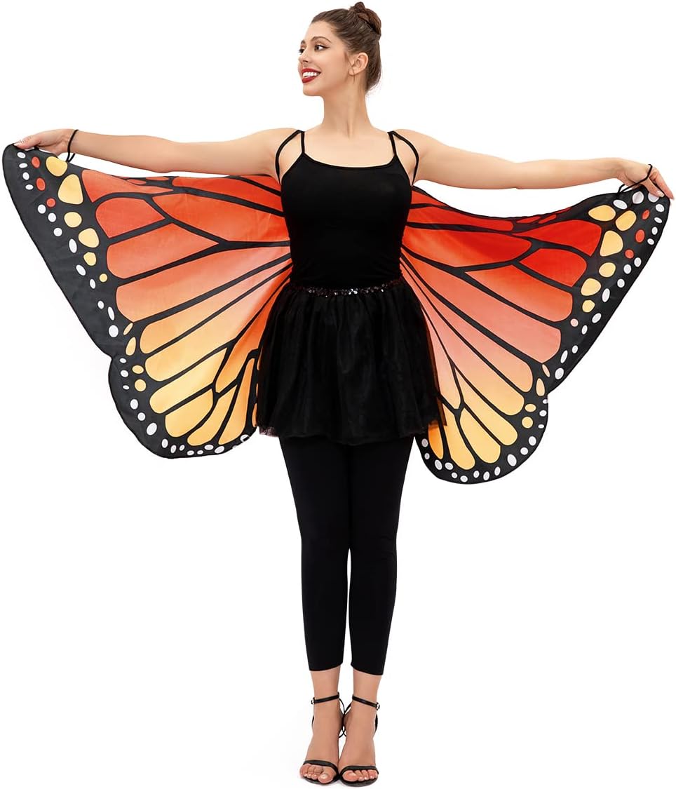 Seasons Adult Monarch Butterfly Cape Wings, One Size