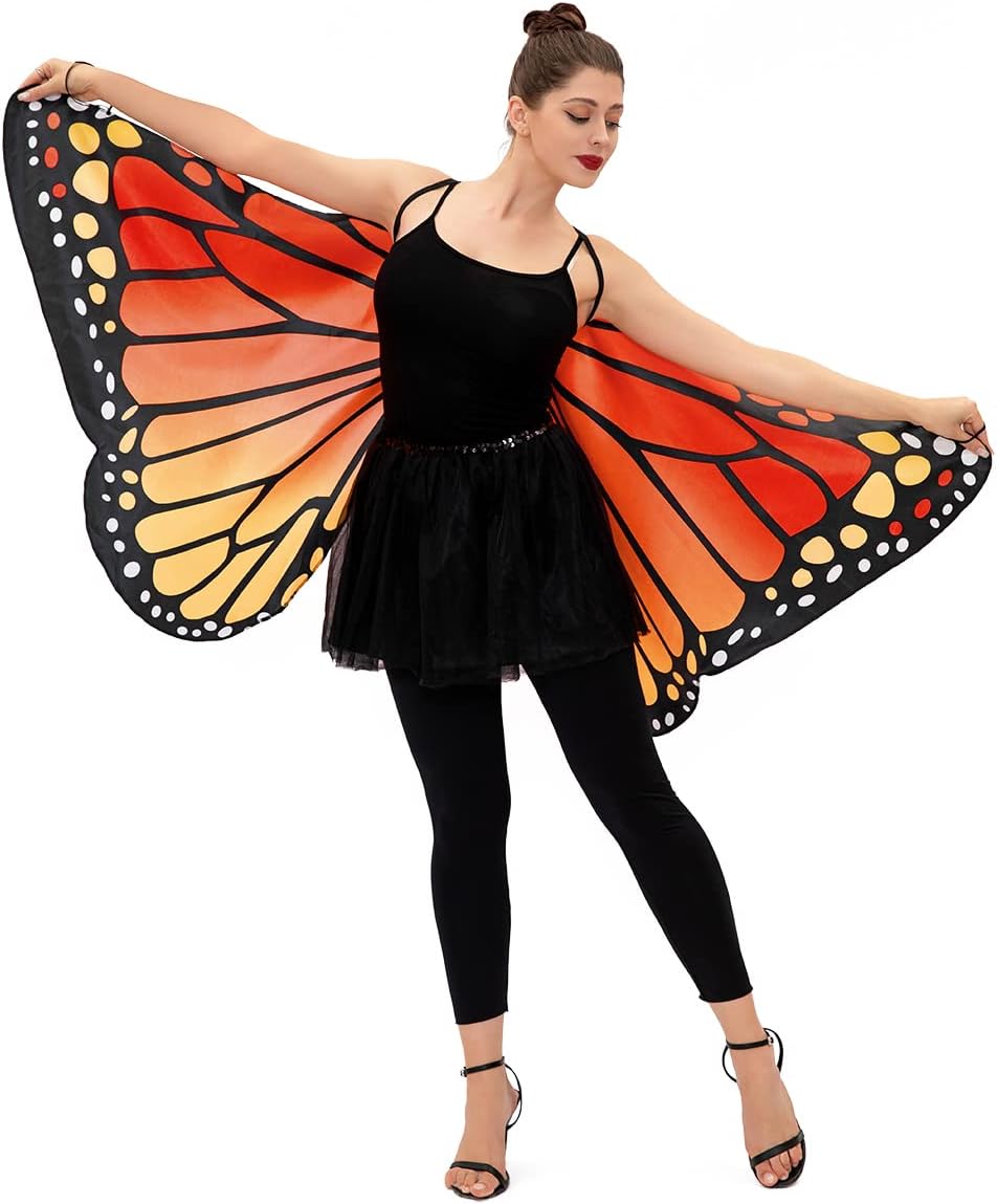 Seasons Adult Monarch Butterfly Cape Wings, One Size