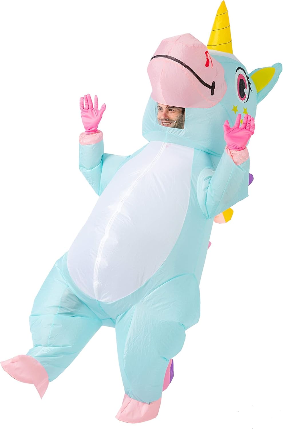 Spooktacular Creations Halloween Inflatable Costume, Full Body Unicorn Blow Up Costume for Adult Holiday Themed Cosplay Party