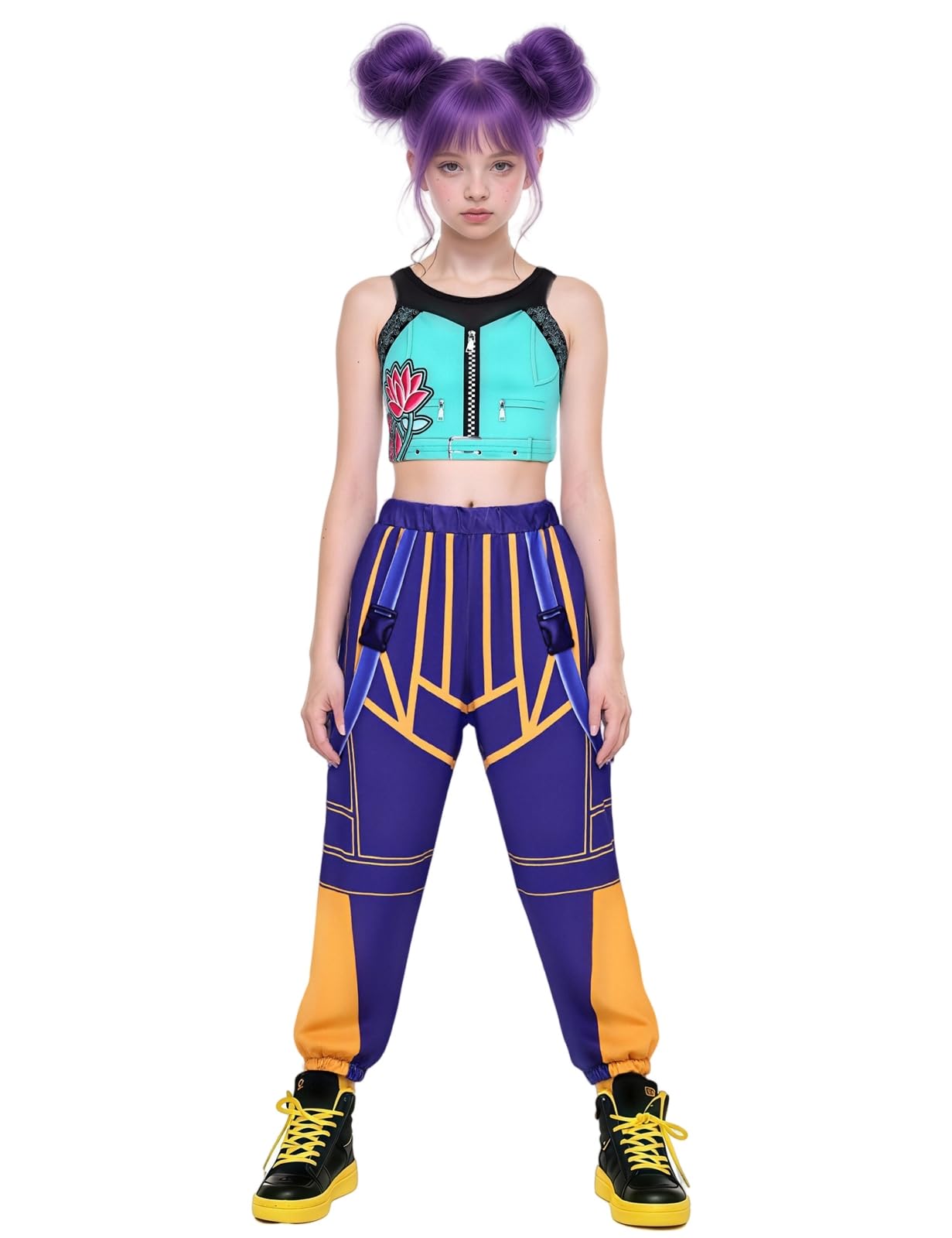 Demon Cosplay Hunters Pop Singer Costume Kids Golden 3-14Y Girls Toddler Halloween Costumes Stage Performance Outfit