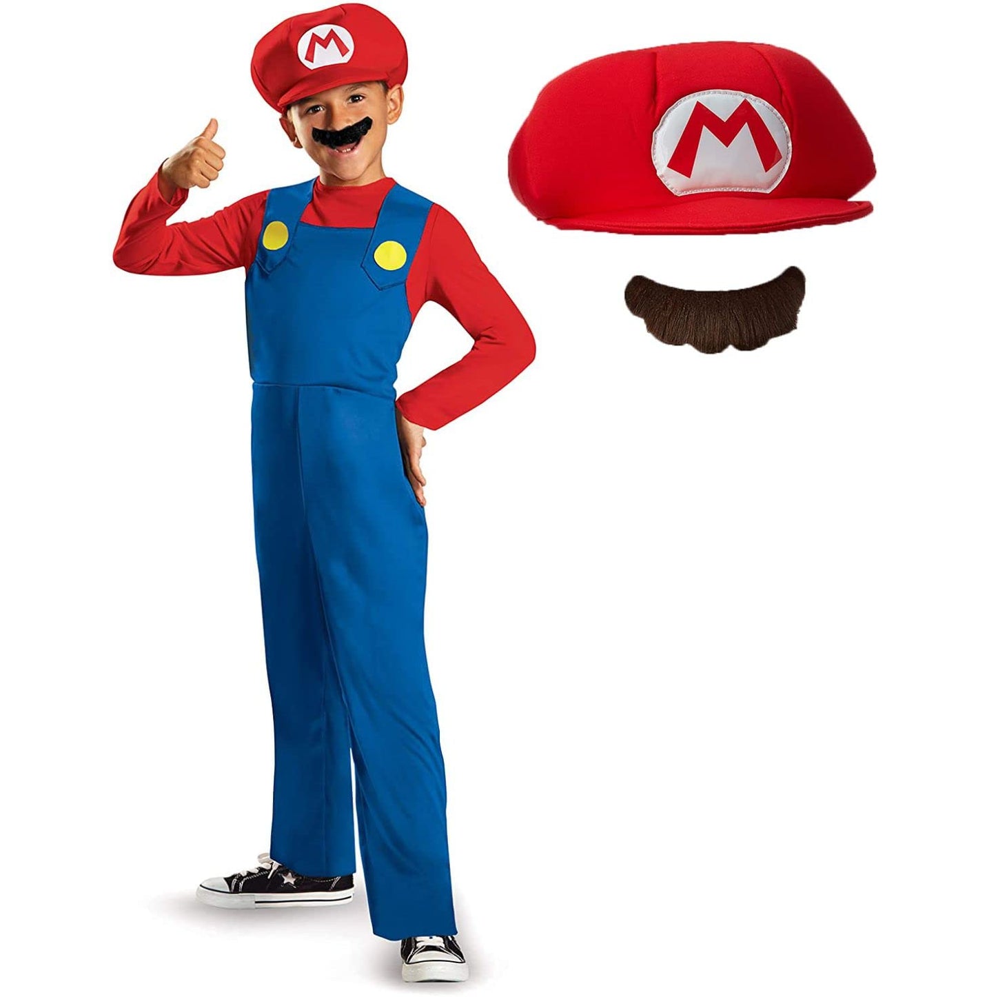 Nintendo Super Mario Costume, Officially Licensed Super Mario Brothers Boys Costume