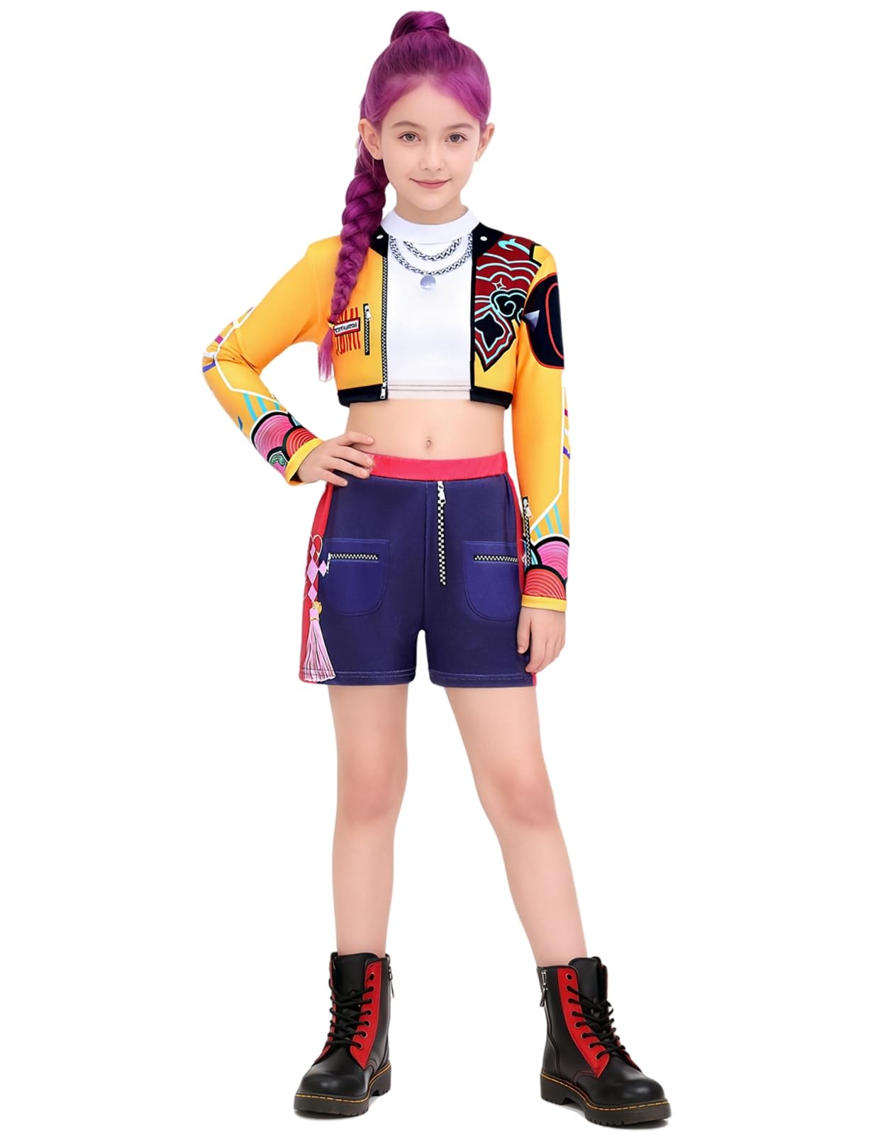 Demon Cosplay Hunters Pop Singer Costume Kids Golden 3-14Y Girls Toddler Halloween Costumes Stage Performance Outfit