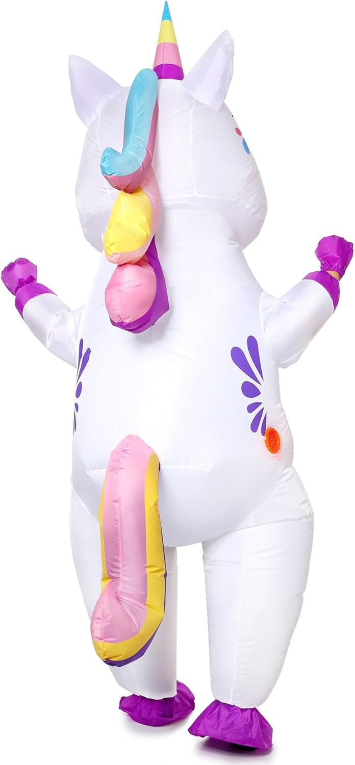 Gootus Inflatable Unicorn Costume for Adult - Funny Halloween Inflatable Costumes for Men Women, Blow Up Costume for Halloween Party Cosplay