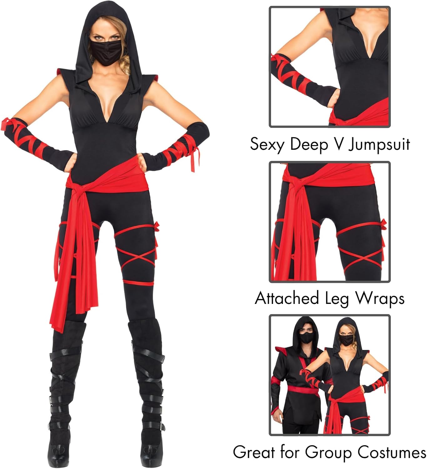 Leg Avenue Women's 4 Pc Deadly Ninja Costume