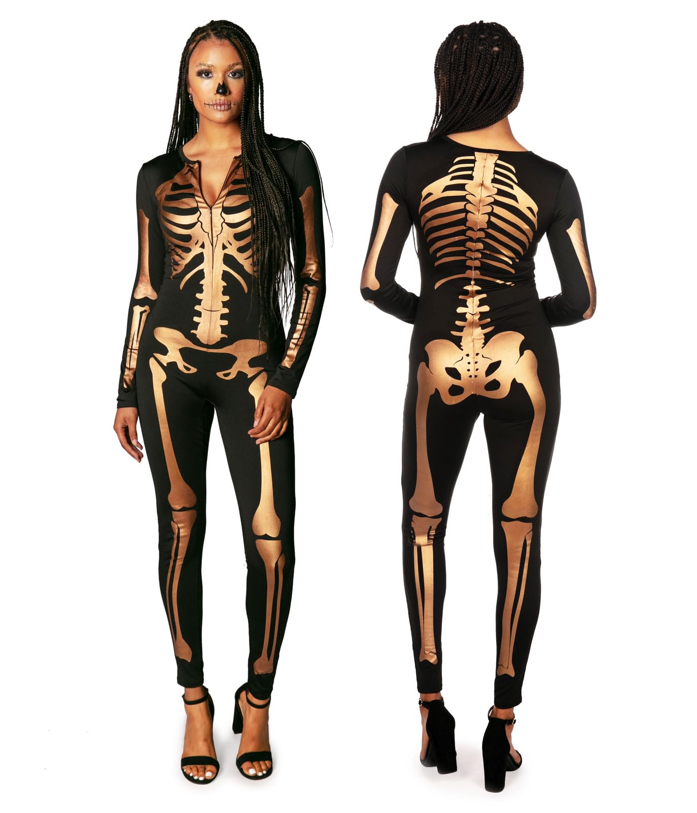 Tipsy Elves Form Fitting & Flattering Skeleton Bodysuits for Halloween - Women's Sexy Skeleton Costume