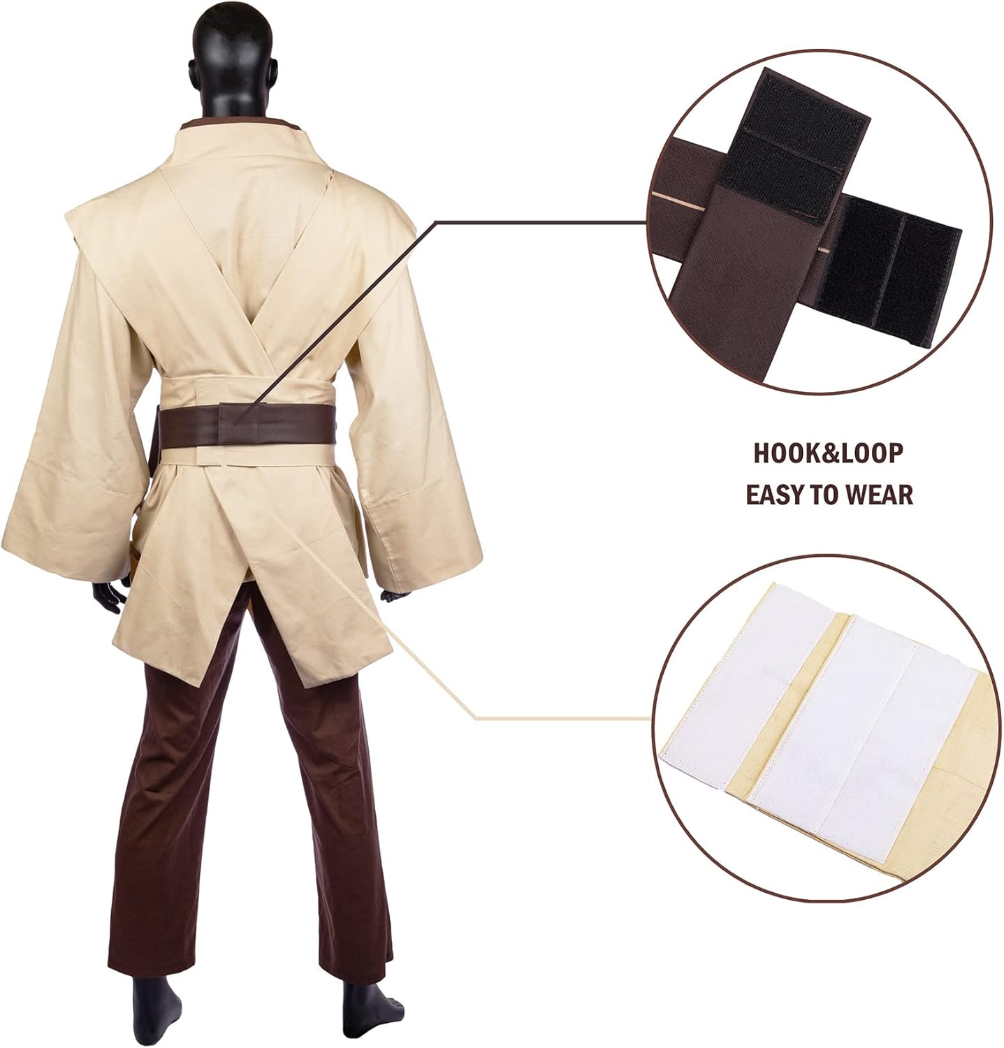Men's Costume Robe Adult Male Tunic Costume Hooded Uniform Full Set Halloween Cosplay Cloak