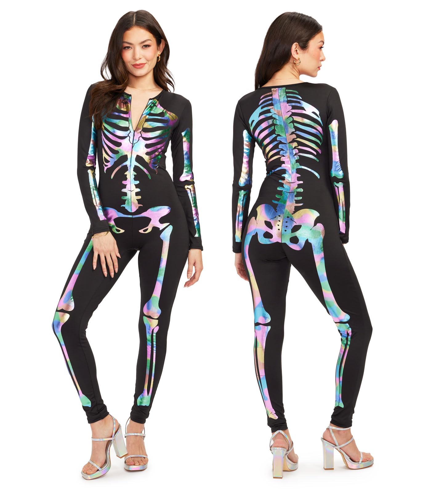 Tipsy Elves Form Fitting & Flattering Skeleton Bodysuits for Halloween - Women's Sexy Skeleton Costume