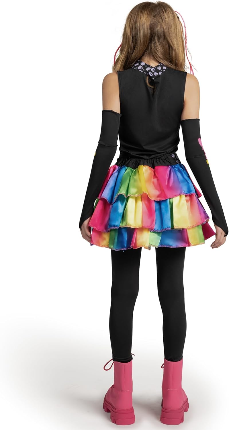 Spooktacular Creations Halloween Kids Skeleton Costume, Funky Punky Bone Skeleton Deluxe Costume, Halloween Girls Outfit