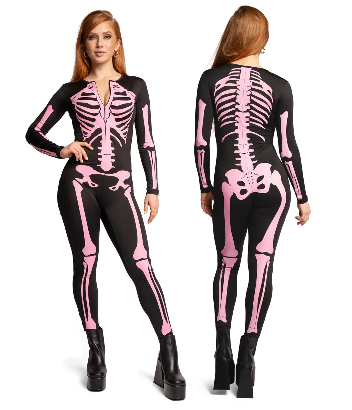 Tipsy Elves Form Fitting & Flattering Skeleton Bodysuits for Halloween - Women's Sexy Skeleton Costume