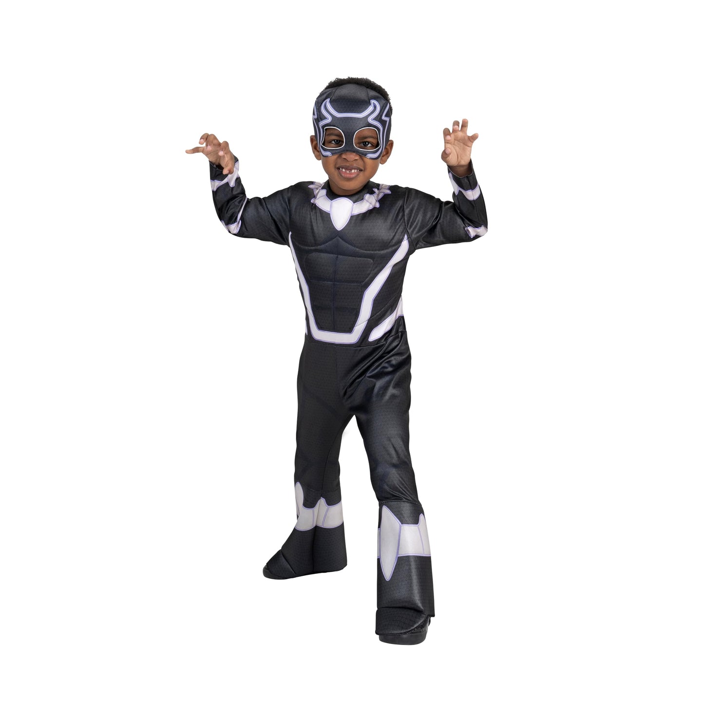 MARVEL Official Toddler Deluxe Halloween Costume - Premium Quality Padded Jumpsuit and Fabric Headpiece (3T-4T)