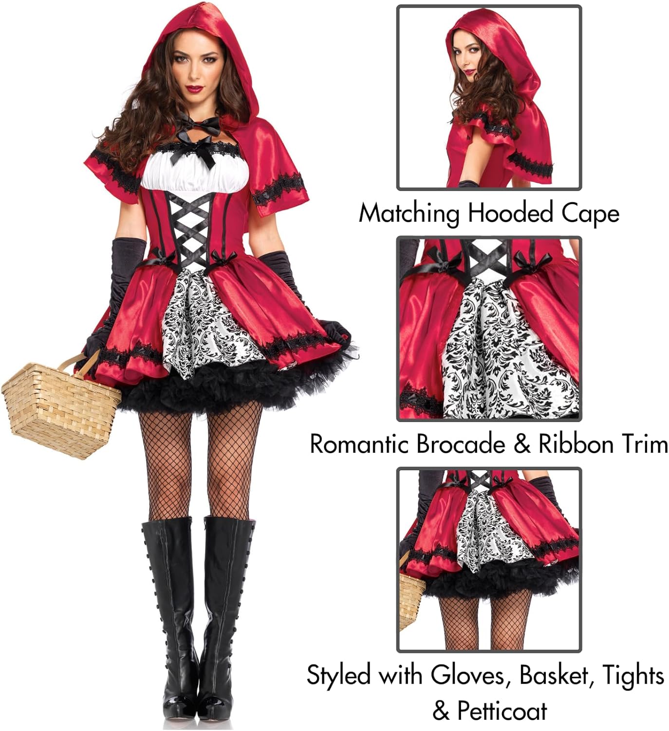 Leg Avenue Women's Gothic Red Riding Hood Costume