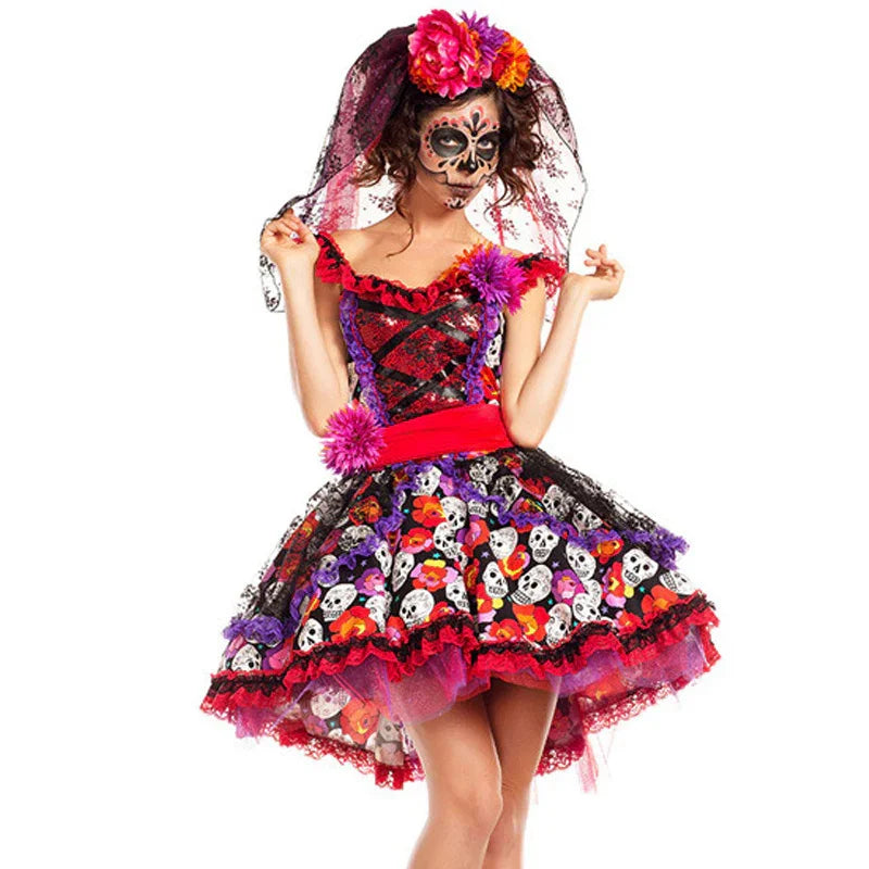 Skeleton Skirt Ghost Zombie Demon Costume