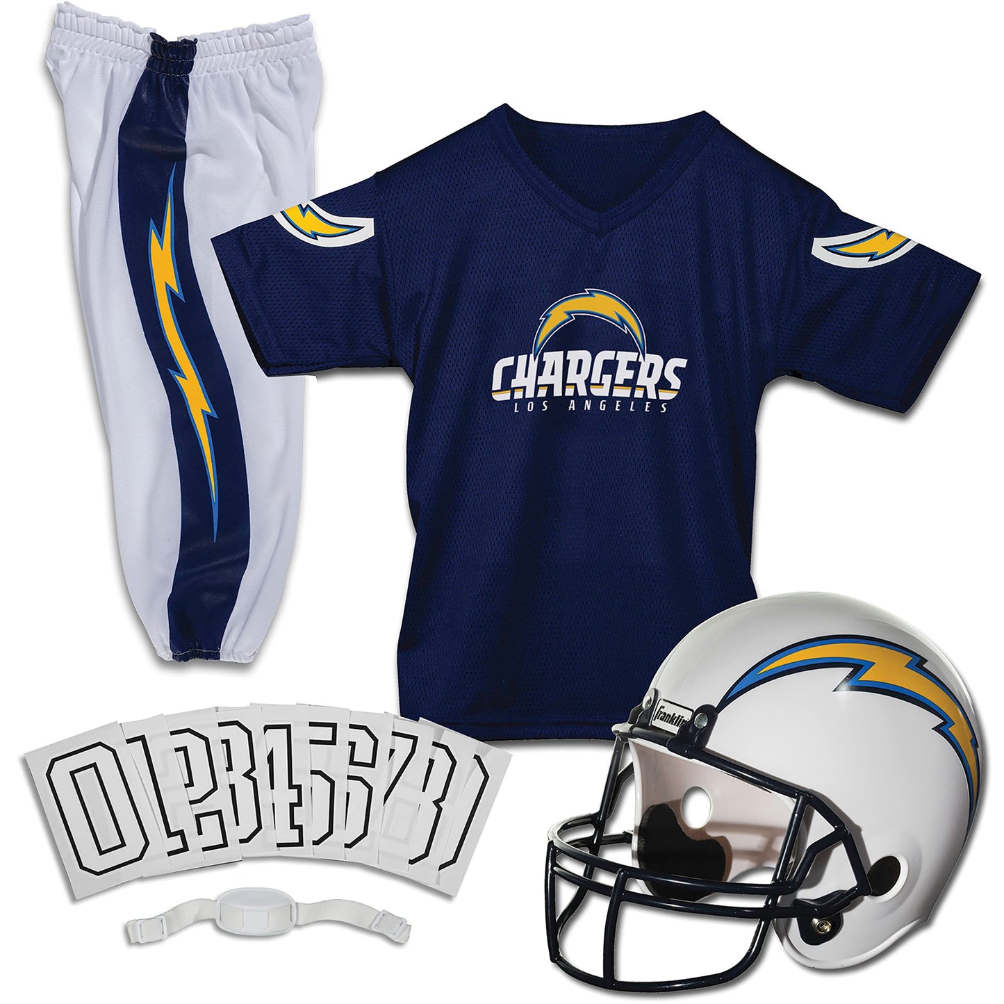 Franklin Sports NFL Youth Football Uniform Set for Boys & Girls - Includes Helmet, Jersey & Pants with Chinstrap + Numbers