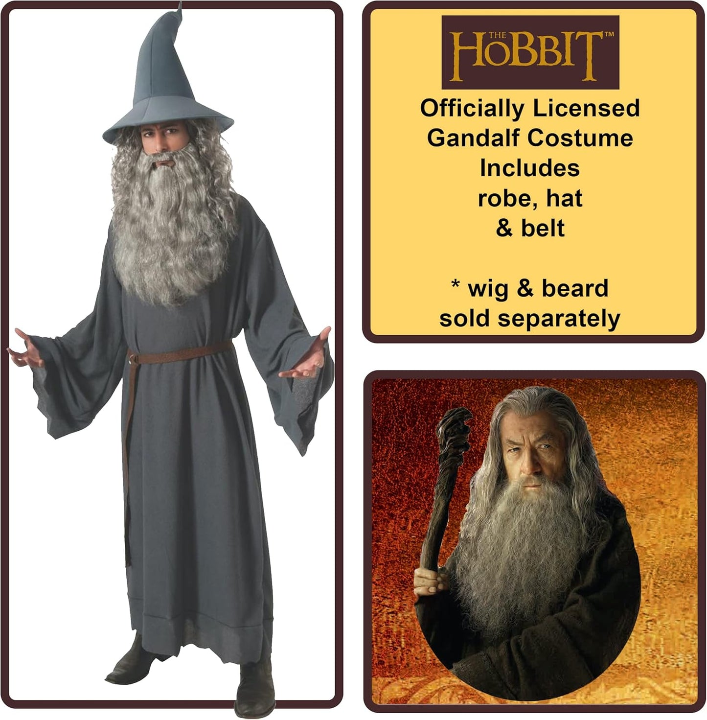Rubies Men's The Hobbit Gandalf Costume