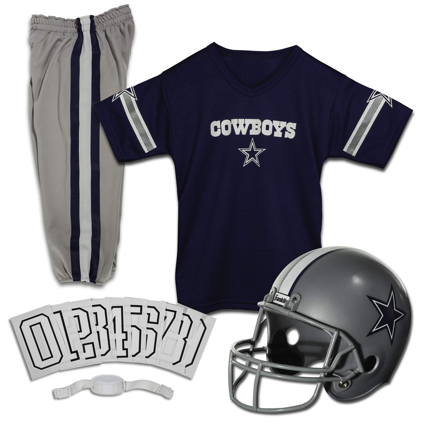Franklin Sports NFL Youth Football Uniform Set for Boys & Girls - Includes Helmet, Jersey & Pants with Chinstrap + Numbers