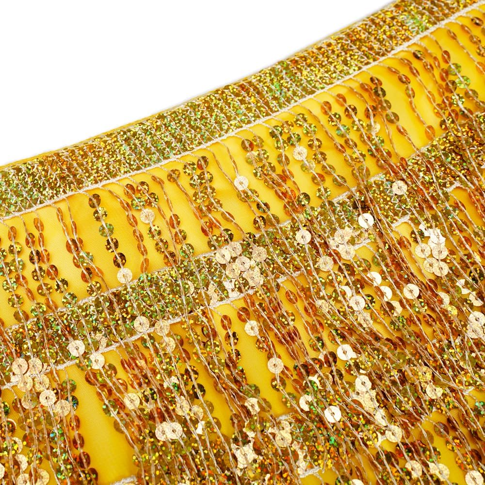 Women's Sequin Tassel Skirts Rave Fringe Hip Scarf for Festival