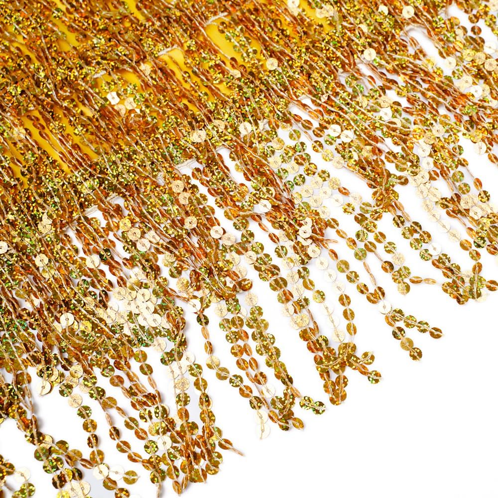 Women's Sequin Tassel Skirts Rave Fringe Hip Scarf for Festival