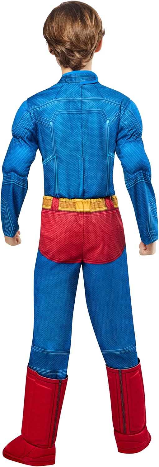 Rubies Superman Deluxe Kids Boys Costume Jumpsuit with Shoe Covers and Cape