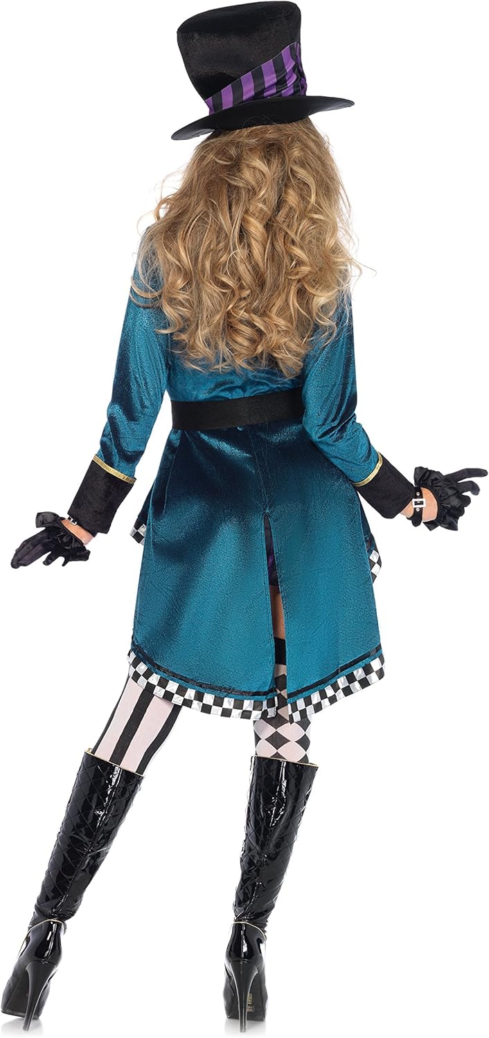 Leg Avenue Women's 5 PC Delightful Mad Hatter Costume Women