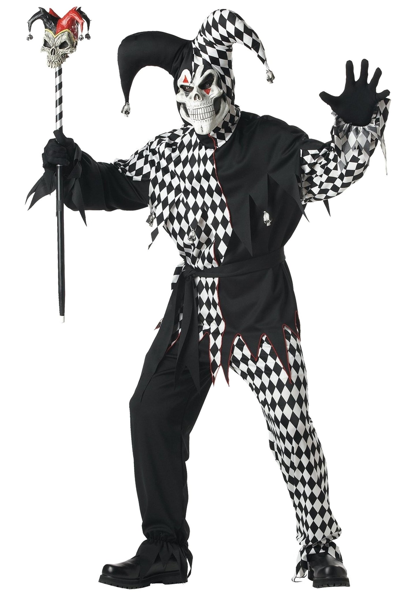 California Costume Men's Adult- Black Evil Jester Costume