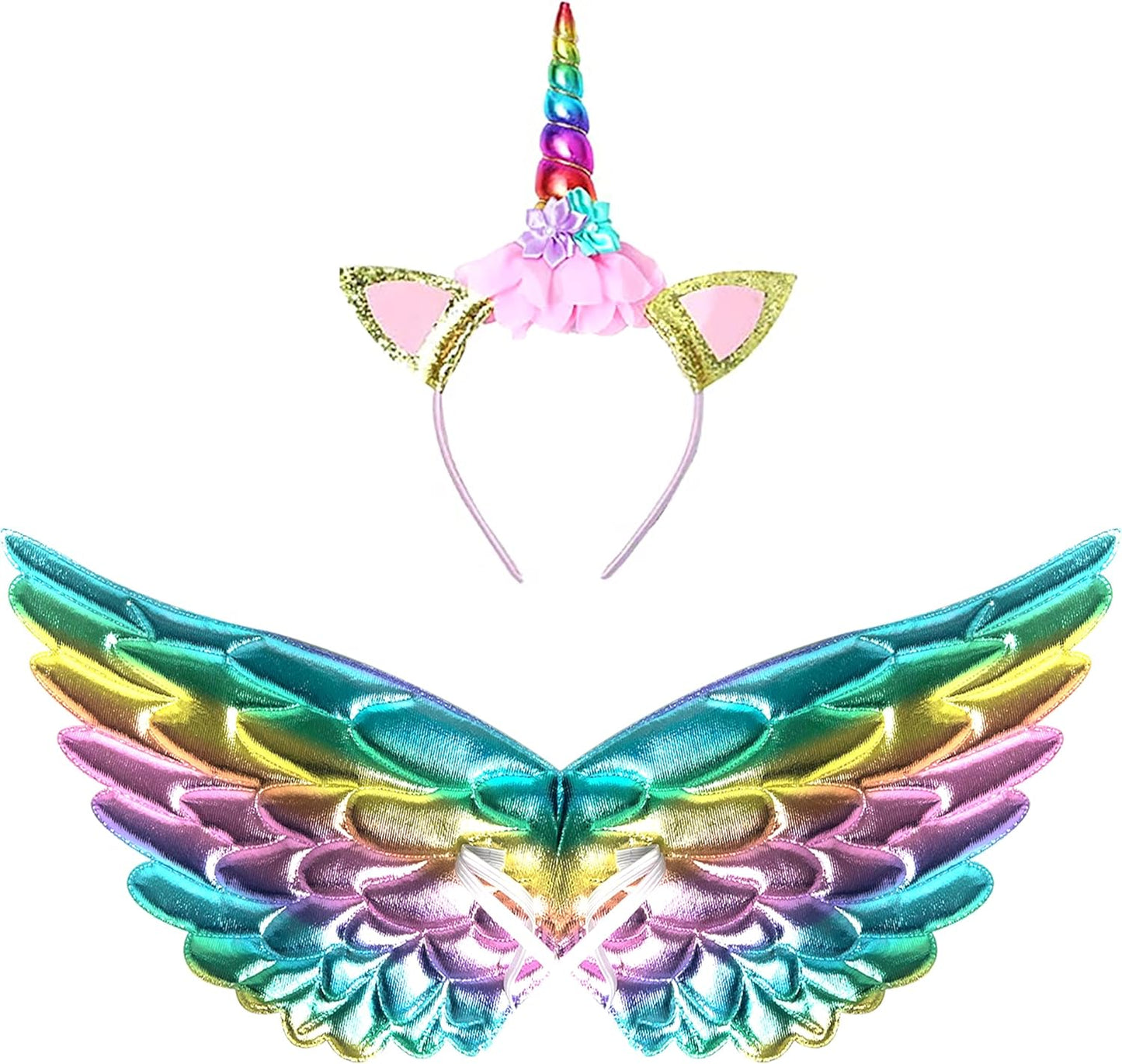 Soyoekbt Girls Unicorn Costume LED Light Up Unicorn Dress Birthday Party Princess Dress for Halloween Party
