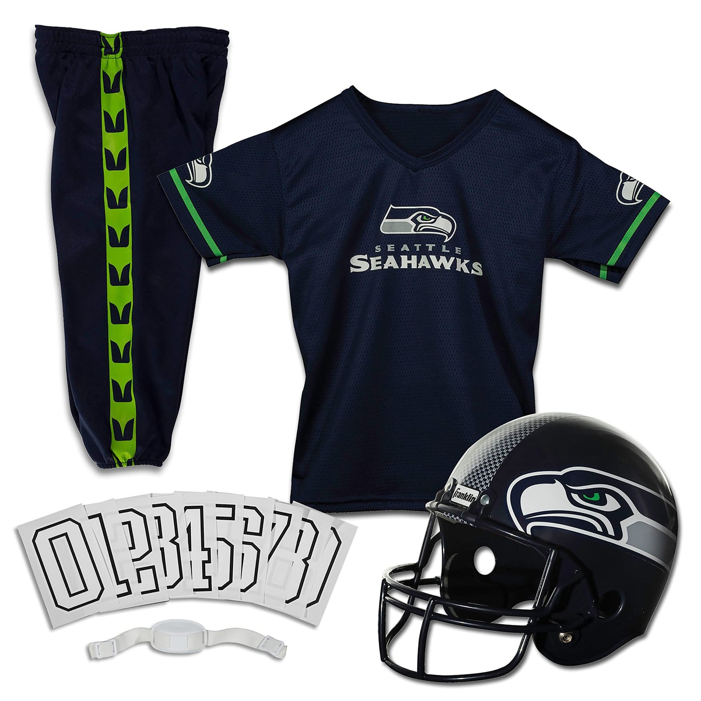 Franklin Sports NFL Youth Football Uniform Set for Boys & Girls - Includes Helmet, Jersey & Pants with Chinstrap + Numbers