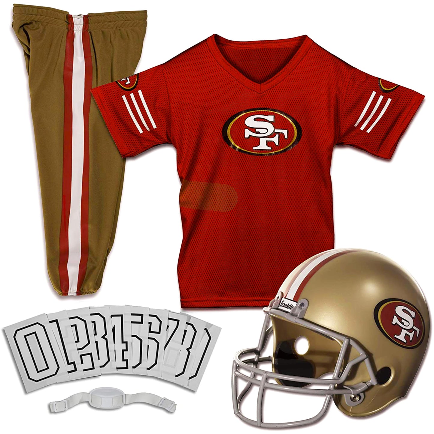 Franklin Sports NFL Youth Football Uniform Set for Boys & Girls - Includes Helmet, Jersey & Pants with Chinstrap + Numbers