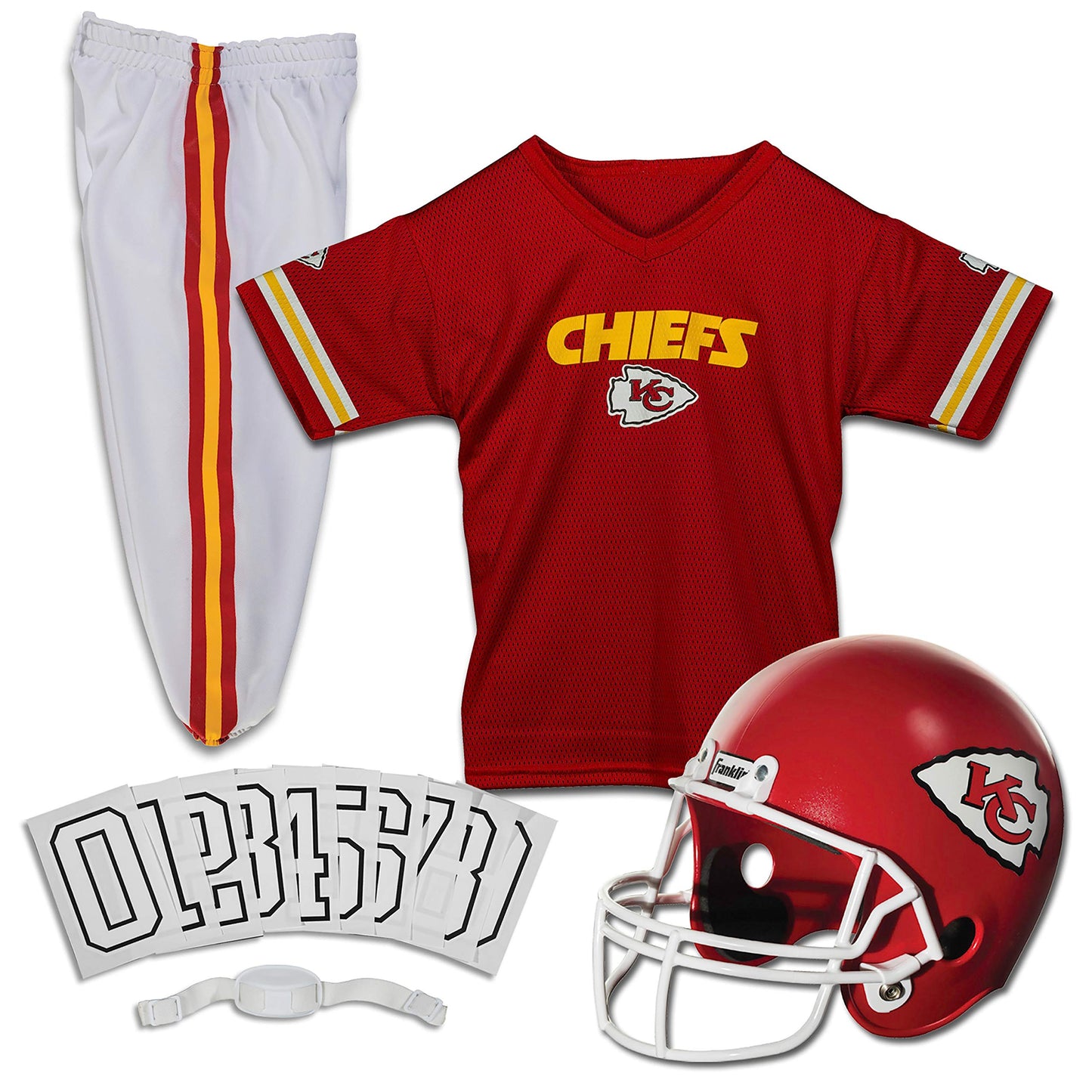 Franklin Sports NFL Youth Football Uniform Set for Boys & Girls - Includes Helmet, Jersey & Pants with Chinstrap + Numbers