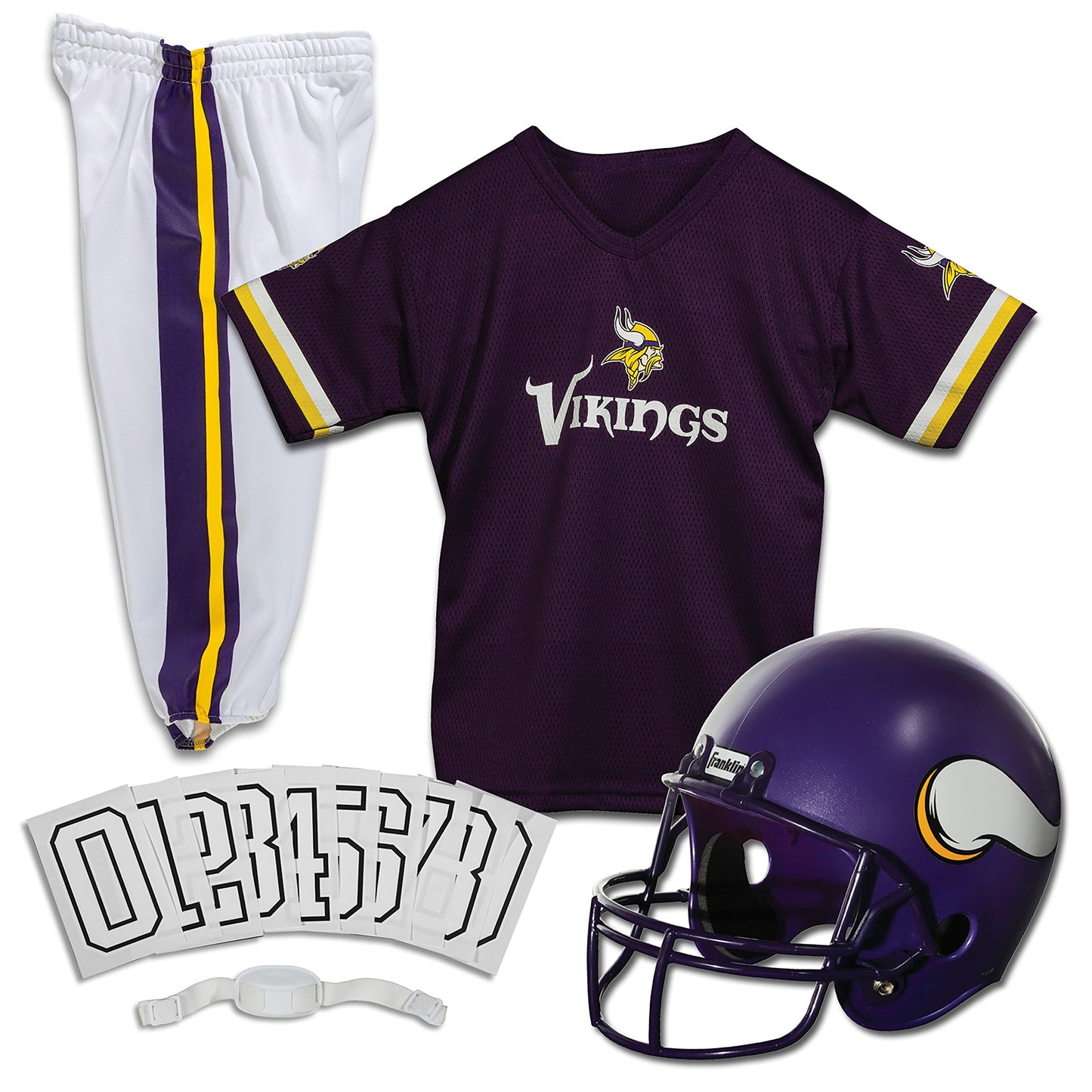Franklin Sports NFL Youth Football Uniform Set for Boys & Girls - Includes Helmet, Jersey & Pants with Chinstrap + Numbers