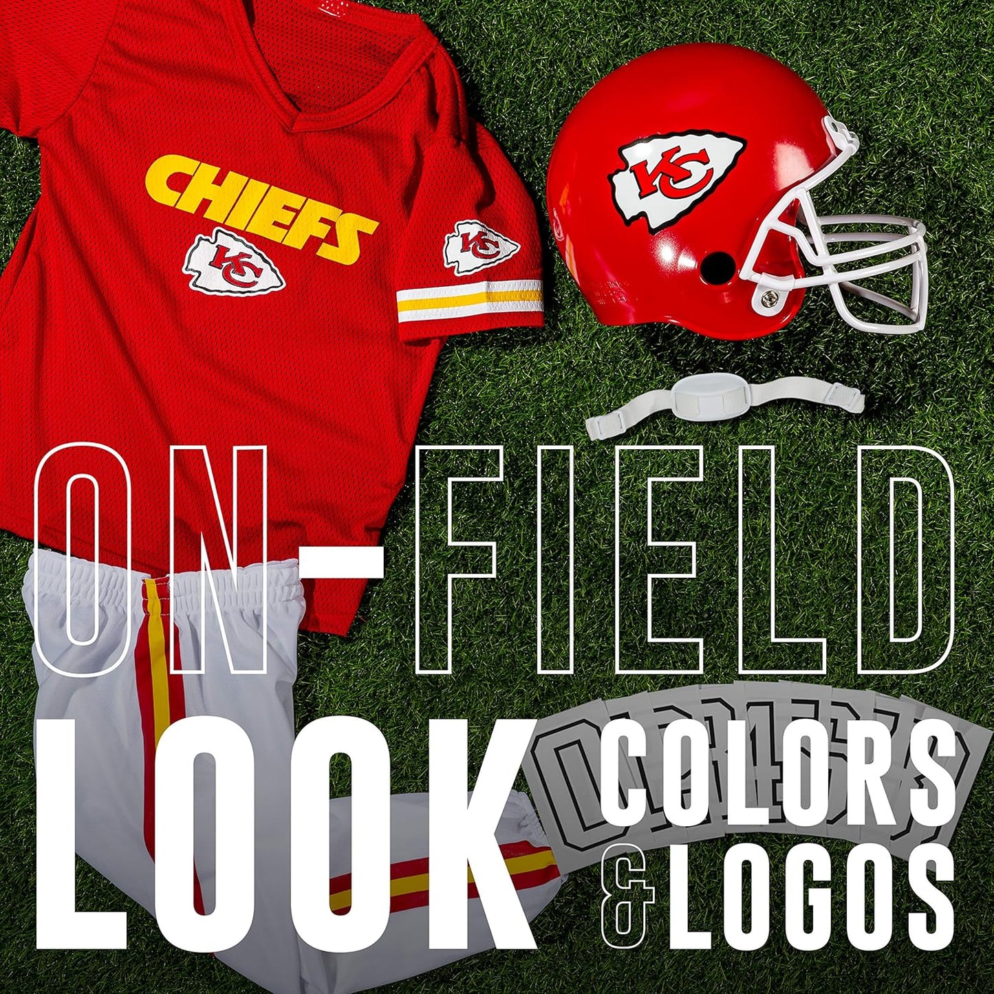 Franklin Sports NFL Youth Football Uniform Set for Boys & Girls - Includes Helmet, Jersey & Pants with Chinstrap + Numbers
