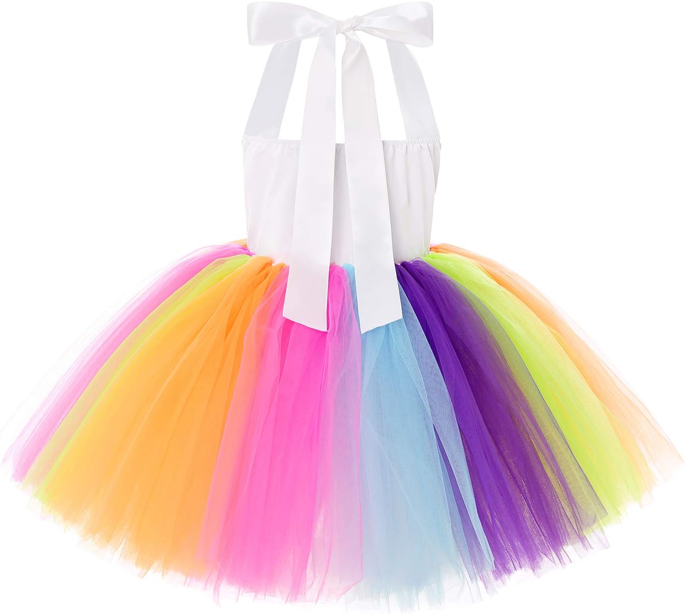 Soyoekbt Girls Unicorn Costume LED Light Up Unicorn Dress Birthday Party Princess Dress for Halloween Party