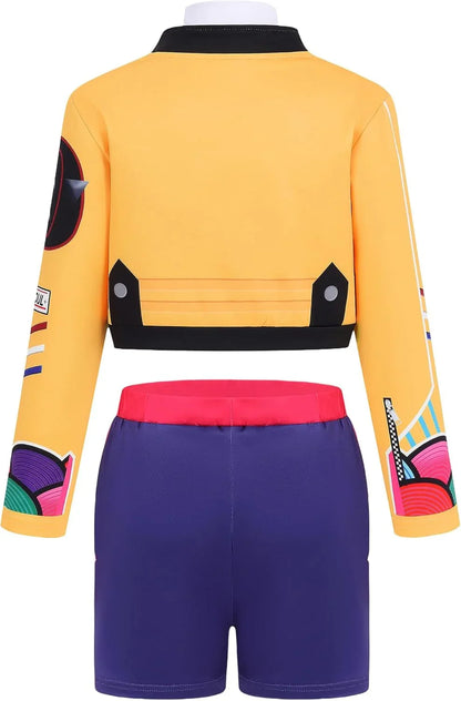Girls Demon Pop Singer Hunters Costume 3-14 Years Stage Dance Idol Cosplay Outfit, Kids Halloween Costumes