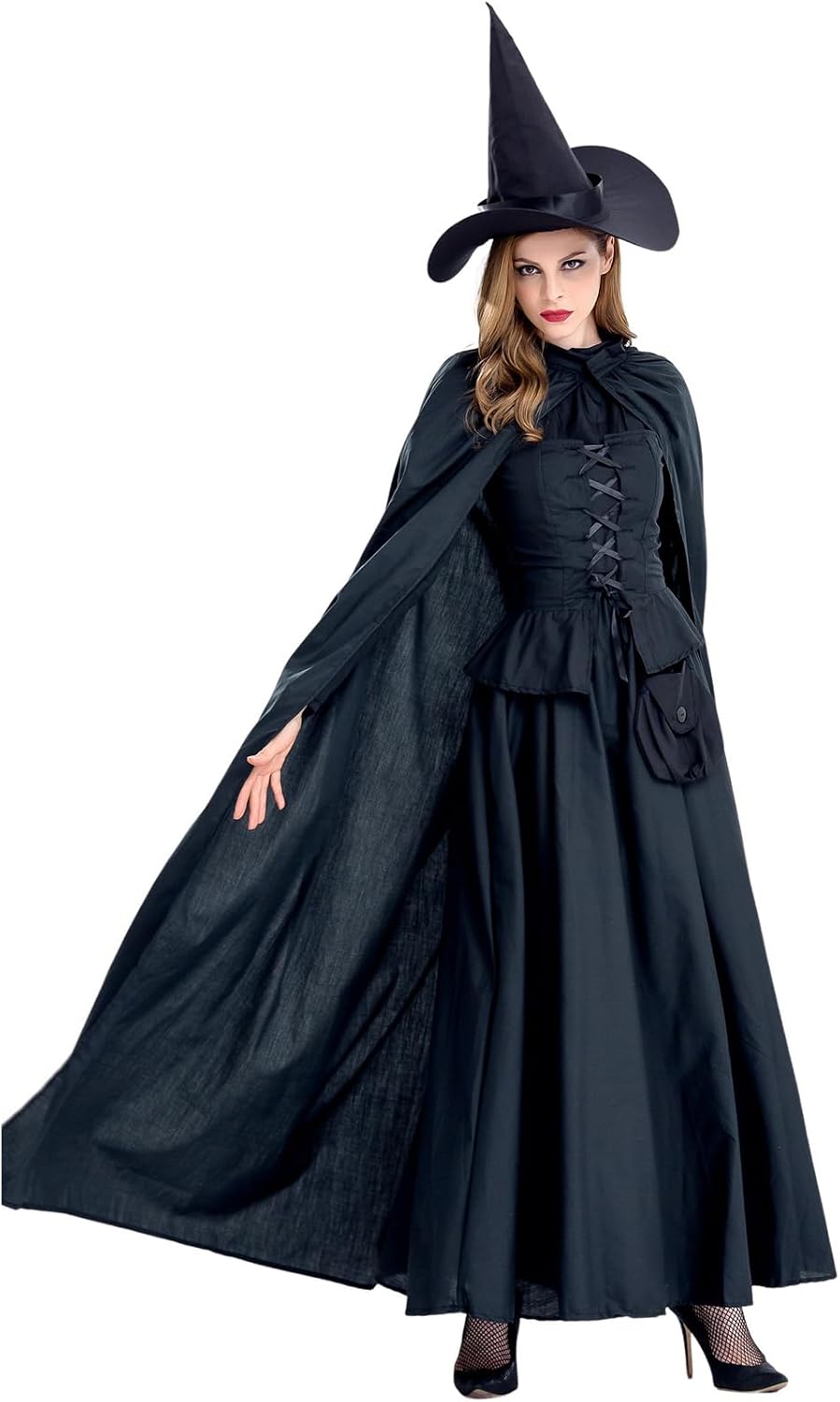 Deluxe witch costume for women dress and hat