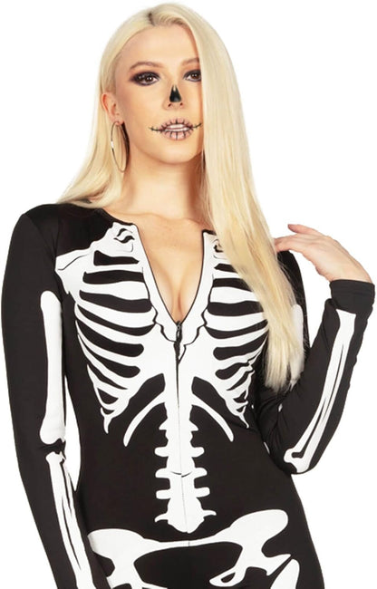 Tipsy Elves Form Fitting & Flattering Skeleton Bodysuits for Halloween - Women's Sexy Skeleton Costume