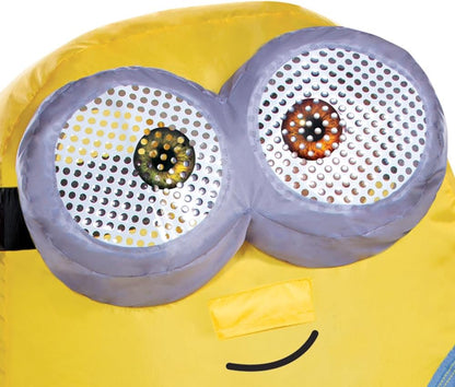 Disguise Bob Inflatable Minion Costume for Kids, Official Minions Halloween Costume, Blow Up Jumpsuit with Fan, Child Size (up to 7-8)