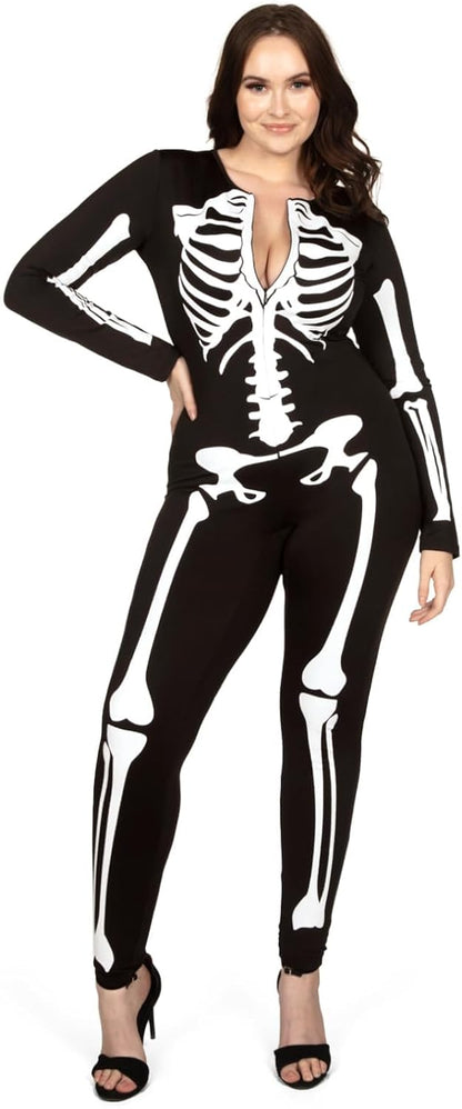 Tipsy Elves Form Fitting & Flattering Skeleton Bodysuits for Halloween - Women's Sexy Skeleton Costume