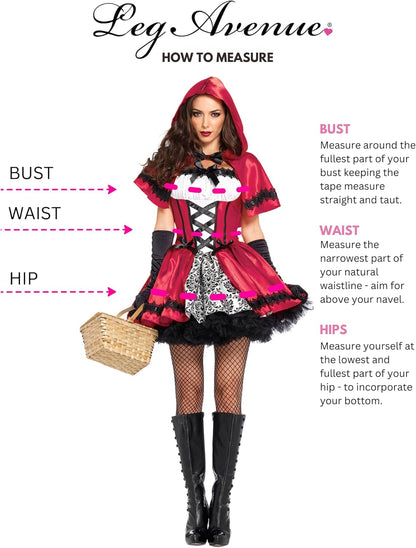 Leg Avenue Women's Gothic Red Riding Hood Costume