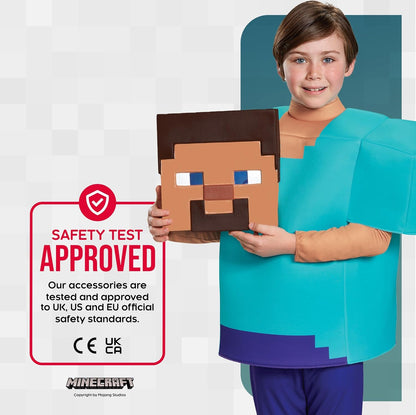 Steve Classic Minecraft Costume, Multicolor, Medium (7-8)