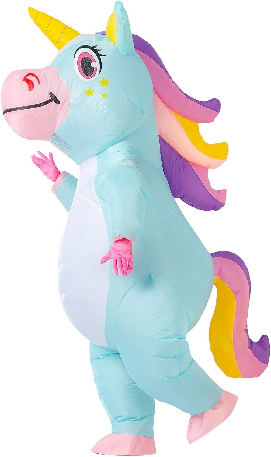 Spooktacular Creations Halloween Inflatable Costume, Full Body Unicorn Blow Up Costume for Adult Holiday Themed Cosplay Party
