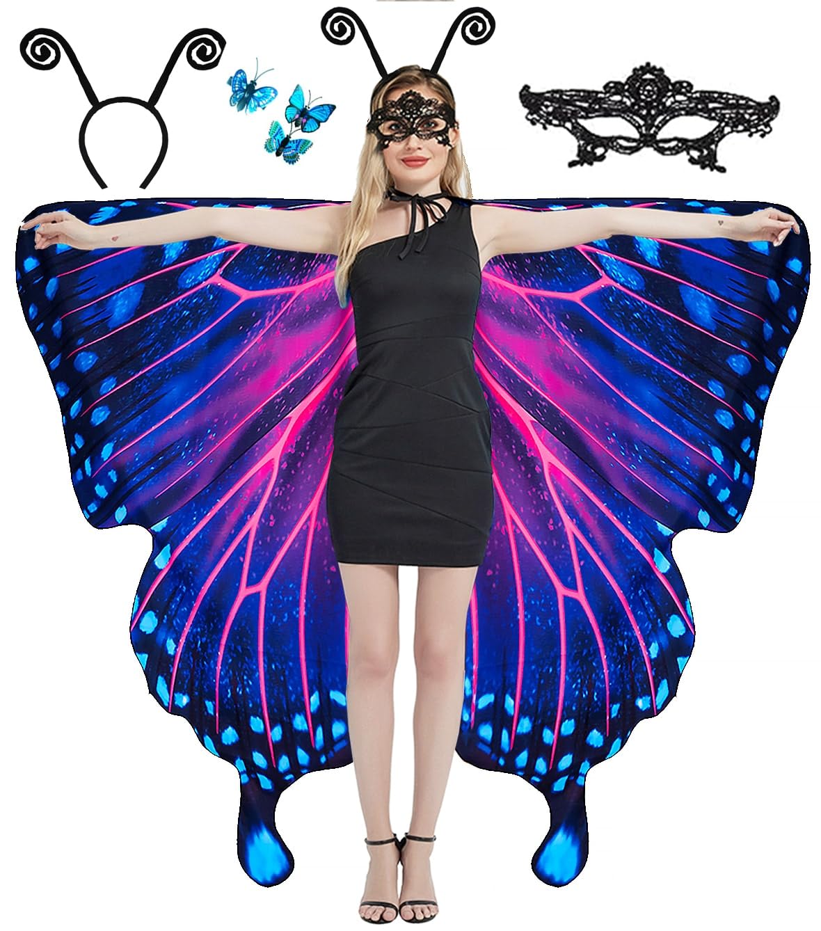 Dual Sided Butterfly Costumes for Women,Part Halloween Butterfly Wings Adults costume 2024
