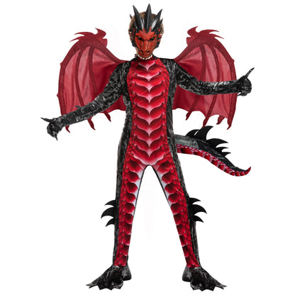 Spooktacular Creations Halloween Kid Dragon Costume, Boys Dragon Wings, Tail and Mask Set for Halloween Dress Up