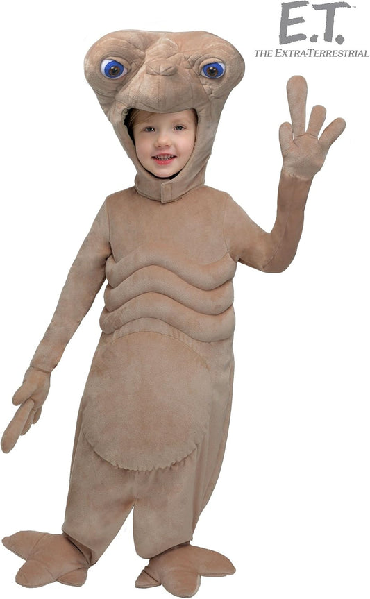 E.T. Kids The Extra-Terrestrial Plush Costume Unisex, Cute Alien Halloween Outfit for Toddler boys and girls