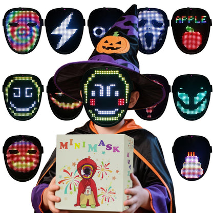 Led Mask Lighted Up Mask - Led Masks with Gesture Sensing Costume for Halloween Costume Cosplay Party Cool Gifts